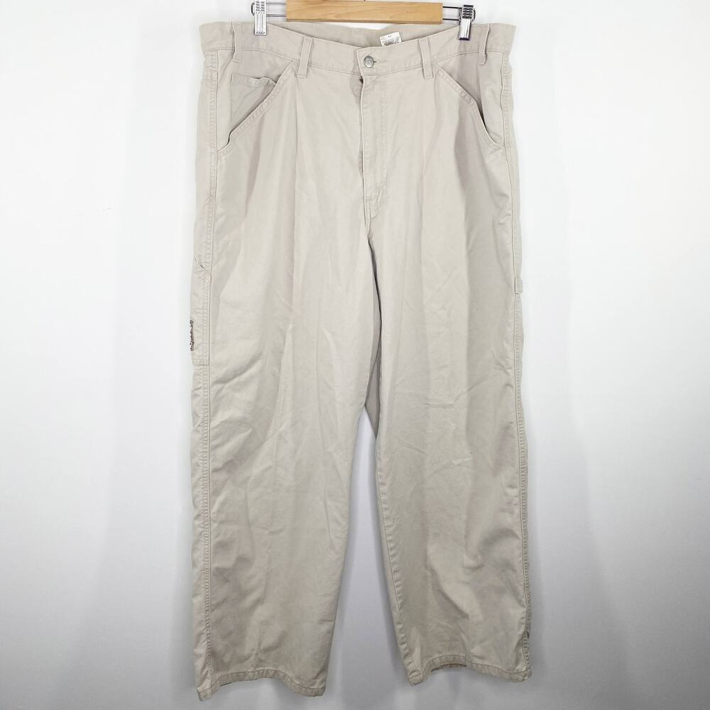 Levi's VTG L2 Light Khaki Straight Leg 100% Cotton Pants Men's Size 38 x 30